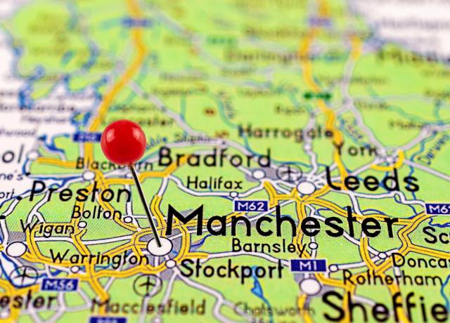 A map of Manchester